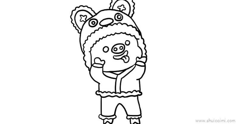 猪宝宝儿童画怎么画 猪宝宝简笔画图片