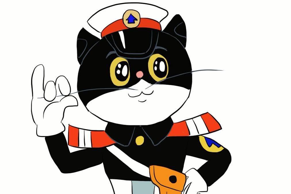 黑猫警长简笔画 黑猫警长简笔画儿童