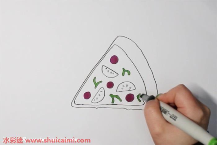 披萨怎么画 披萨简笔画漂亮卡通