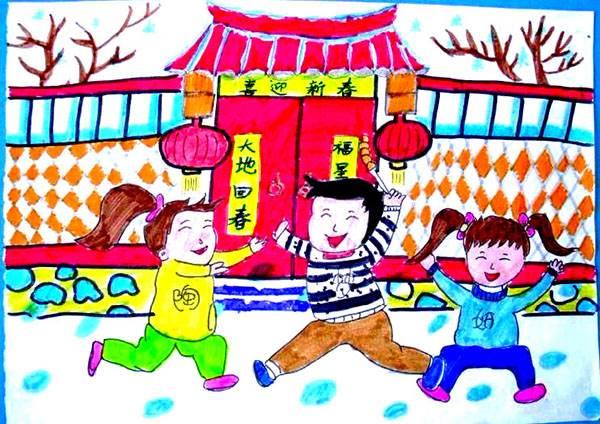 画一张过新年的绘画作品 画一张过新年的绘画作品怎么画
