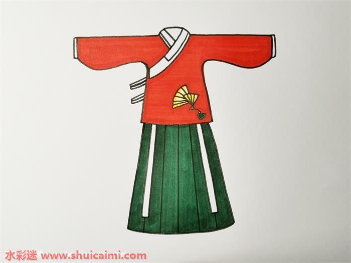古风衣服怎么画 古风衣服简笔画步骤