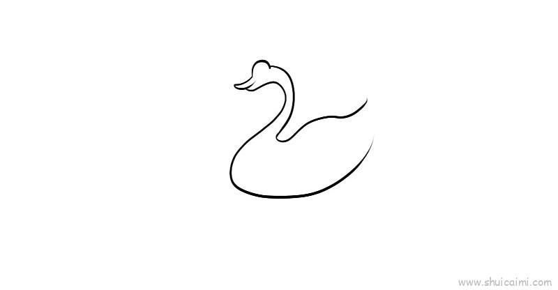 小孩画鹅儿童画怎么画 小孩画鹅简笔画画法