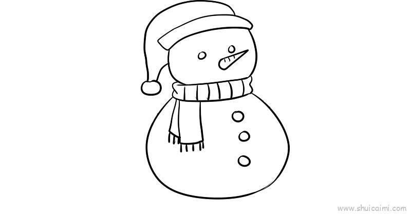 圣诞节雪人儿童画怎么画 圣诞节雪人简笔画顺序