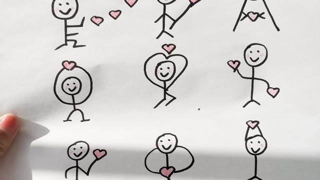 小人简笔画一男一女 小人简笔画一男一女可爱