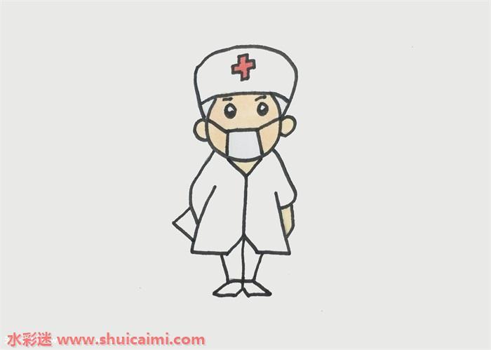 医生怎么画 医生简笔画漂亮彩色