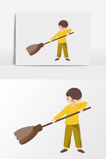 扫地简笔画 扫地简笔画儿童画