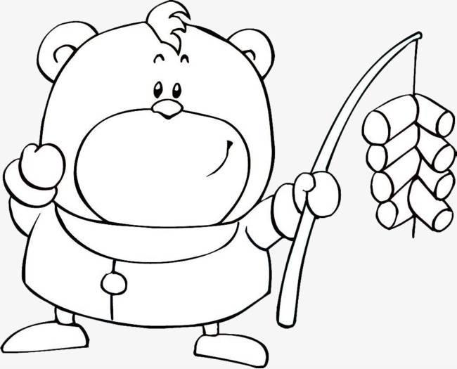 过年放鞭炮的简笔画怎么画 过年放鞭炮的简笔画怎么画的