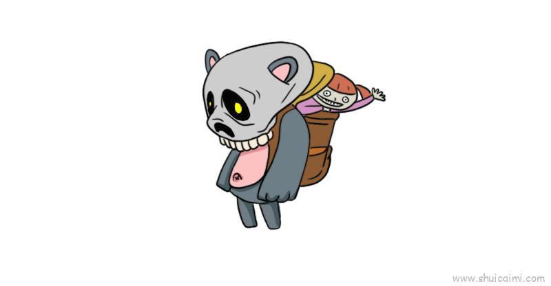 鬼怪人物儿童画怎么画 鬼怪人物简笔画图片