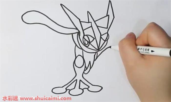 甲贺忍蛙怎么画 甲贺忍蛙简笔画彩色