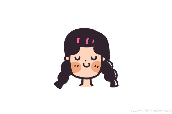 小女孩头像怎么画 小女孩头像简笔画步骤图