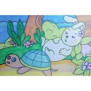 龟兔赛跑简笔画 龟兔赛跑简笔画图片大全