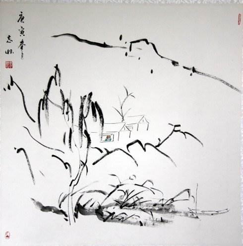 山水画简笔画 山水画简笔画儿童画