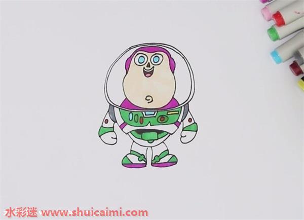 巴斯光年怎么画 巴斯光年简笔画简单易画彩色