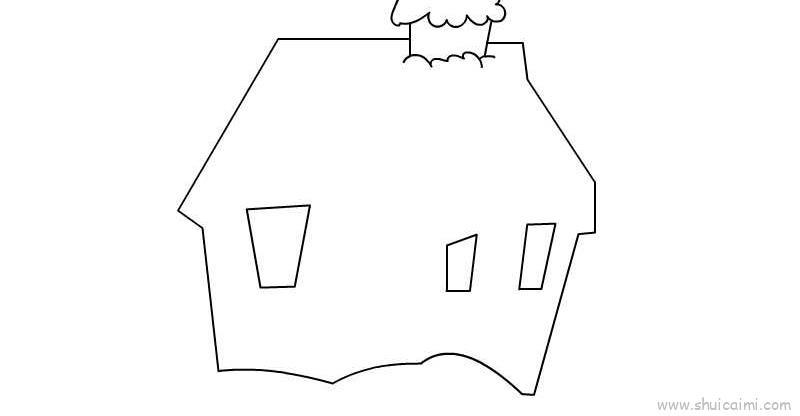 雪房子儿童画怎么画 雪房子简笔画图片