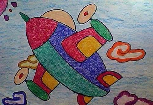 飞船简笔画 飞船简笔画彩色