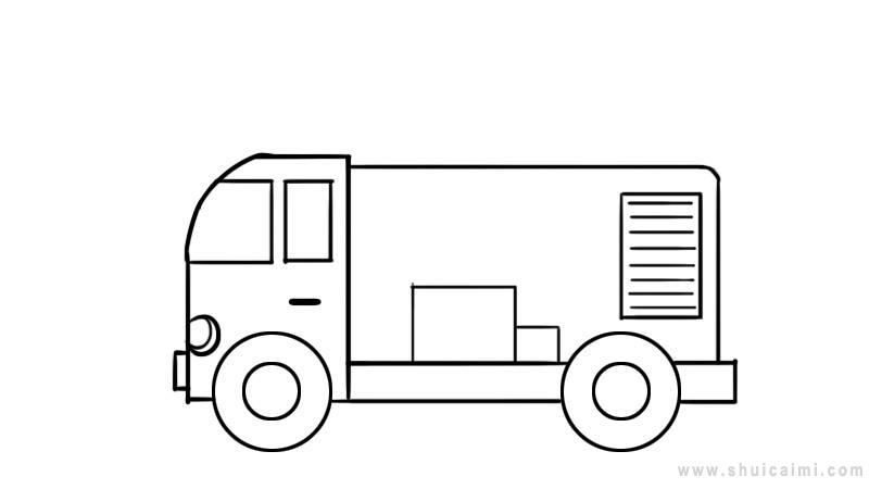 消防车简笔画怎么画 消防车简笔画好看