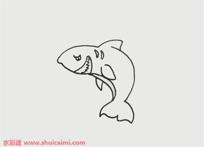 巨齿鲨怎么画 巨齿鲨简笔画画法