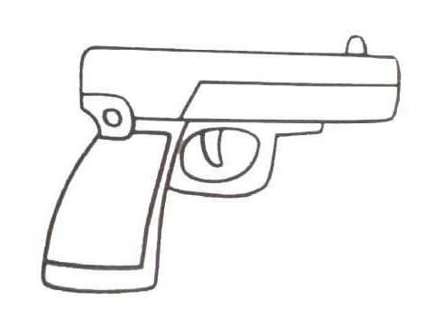 枪的简笔画 枪的简笔画m416