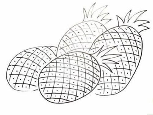 菠萝简笔画 菠萝简笔画法