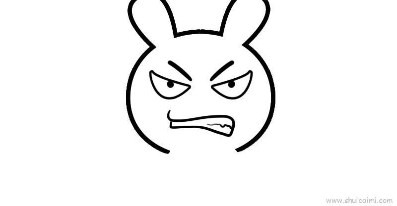 生气表情儿童画怎么画 生气表情简笔画图片大全