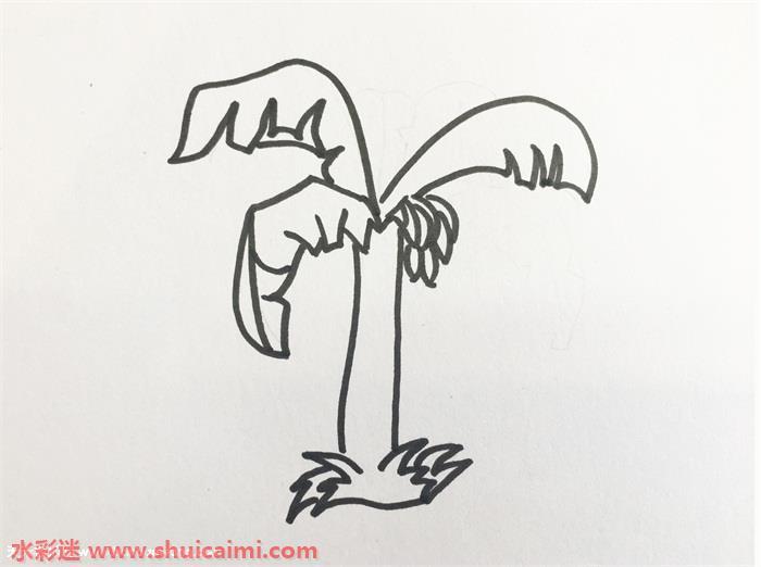 香蕉树怎么画 香蕉树简笔画简单好看带颜色