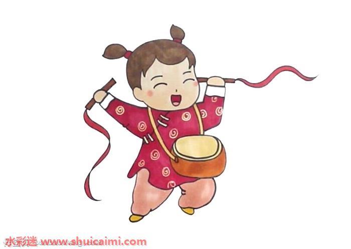 春节年画怎么画 春节年画简笔画步骤图