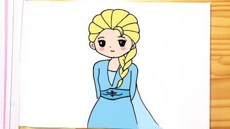 爱莎公主简笔画 艾莎公主简笔画简单又漂亮