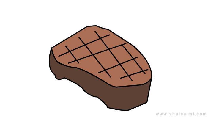 牛排简笔画怎么画 牛排简笔画简单