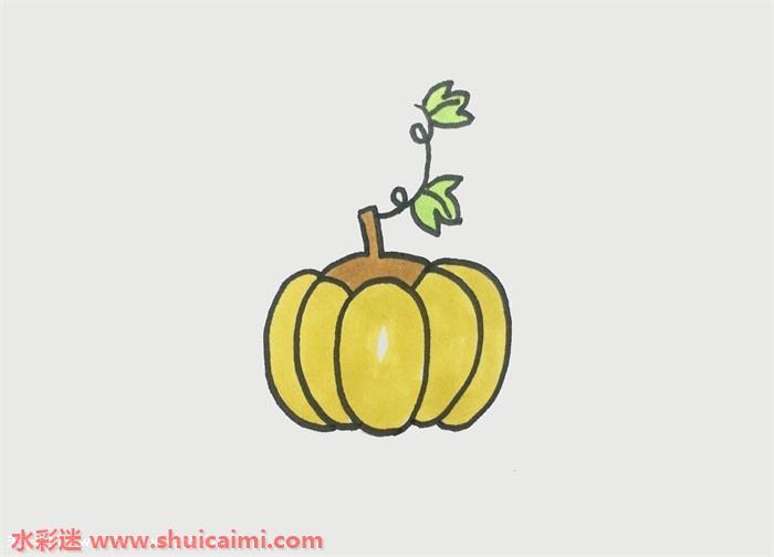 南瓜怎么画 南瓜简笔画简单易画彩色