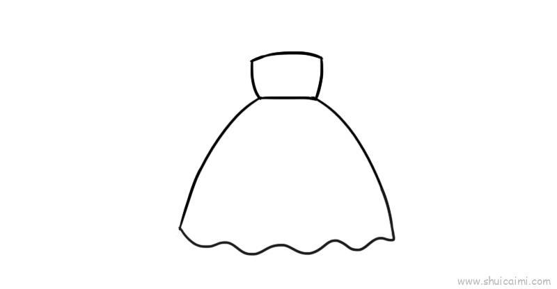公主裙晚礼服儿童画怎么画 公主裙晚礼服简笔画图片