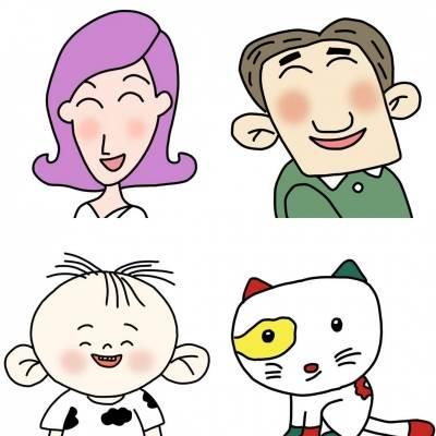 大耳朵图图简笔画 大耳朵图图简笔画一家