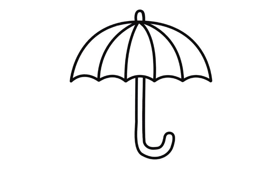 雨伞怎么画简笔画图片大全_雨伞的简笔画好看又简单彩色