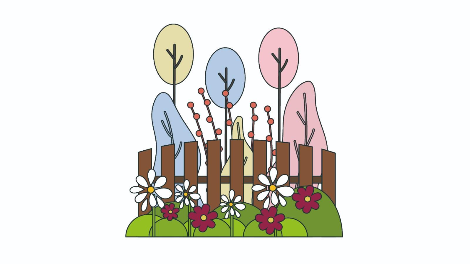 花园简笔画怎么画 花园简笔画简单又好看