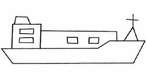 轮船的简笔画 轮船的简笔画简单漂亮