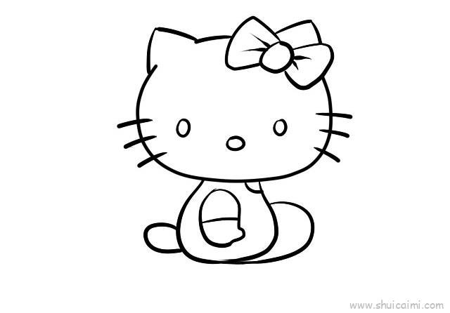 哈喽kitty儿童画怎么画 哈喽kitty简笔画顺序