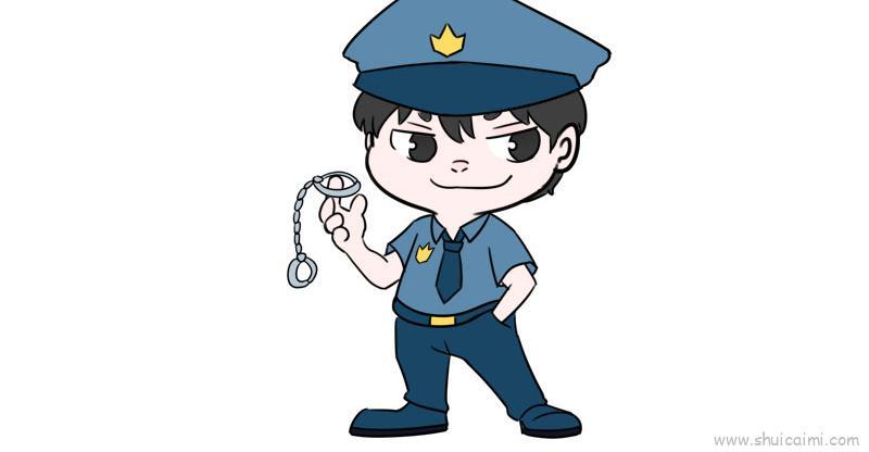 电信网络警察教程儿童画怎么画 电信网络警察教程简笔画简单又好看