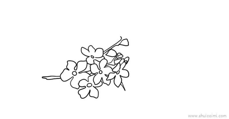 樱花儿童画怎么画 樱花简笔画简单