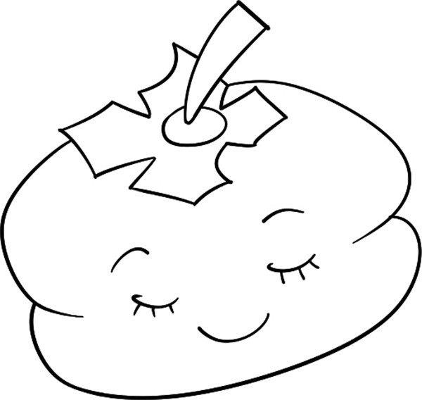 软软的柿子简笔画怎么画 软软的柿子简笔画图片大全