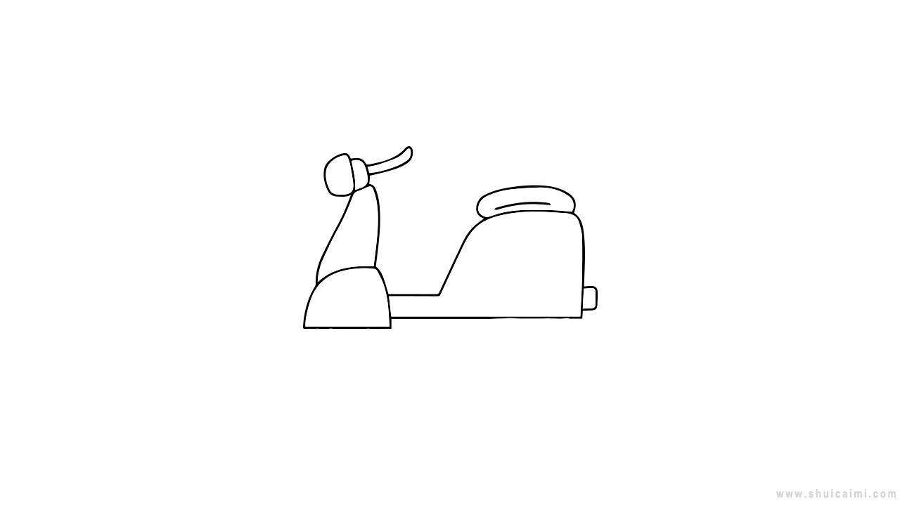 小摩托简笔画怎么画 小摩托简笔画步骤