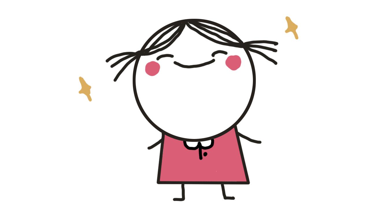 漂亮女孩简笔画怎么画 漂亮女孩简笔画图片