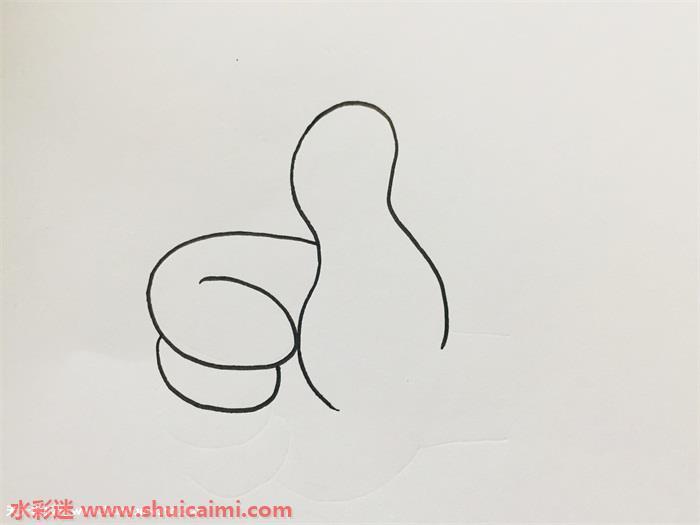 竖起大拇指的手怎么画 竖起大拇指的手简笔画简单易画彩色