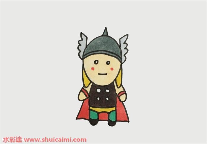 雷神怎么画简单又帅 雷神简笔画一步一步教