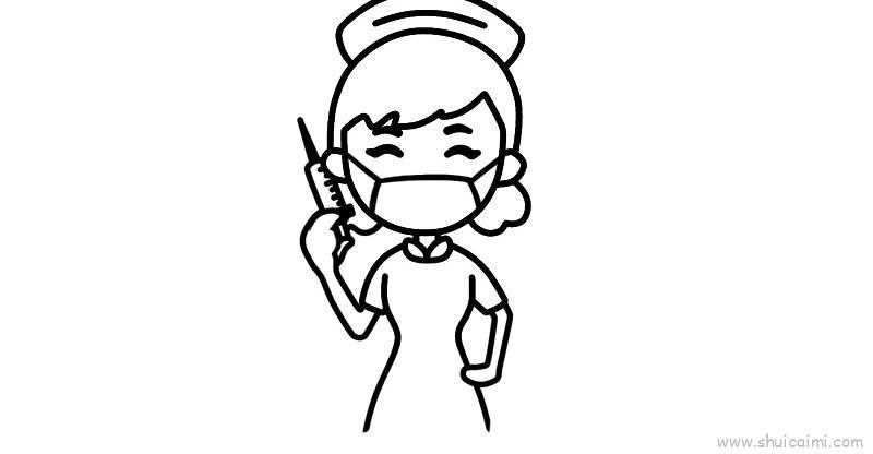 抗疫护士教程儿童画怎么画 抗疫护士教程简笔画图片大全