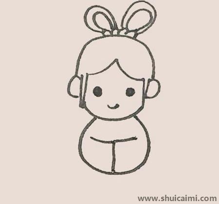 牛郎织女的织女的儿童简笔画