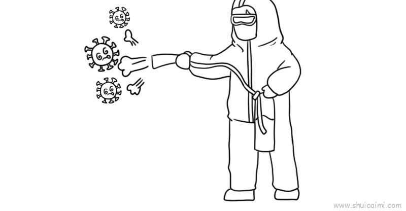 抗击肺炎医护人员儿童画怎么画 抗击肺炎医护人员简笔画图片大全