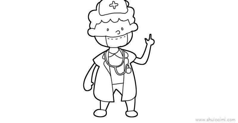 戴口罩儿童画怎么画 戴口罩简笔画图片