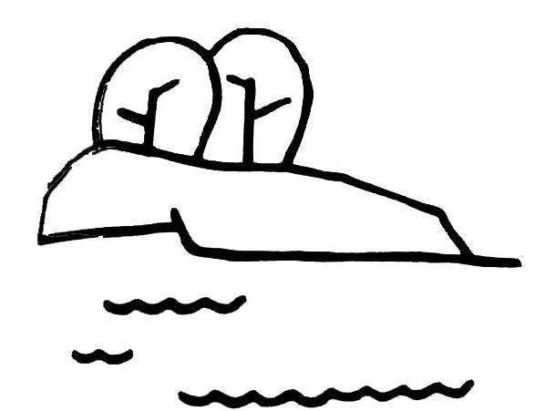 山水画简笔画 山水画简笔画儿童画