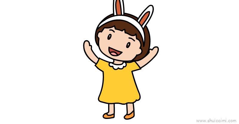 漂亮女孩儿童画怎么画 漂亮女孩简笔画图片大全