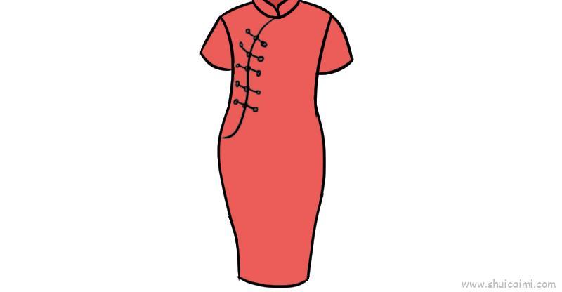 旗袍儿童画怎么画 旗袍简笔画好看