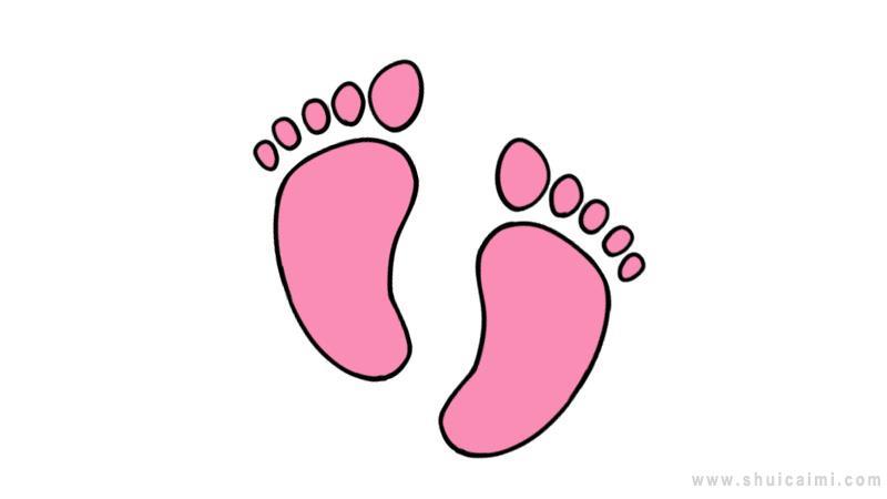 脚印简笔画怎么画 脚印简笔画好看